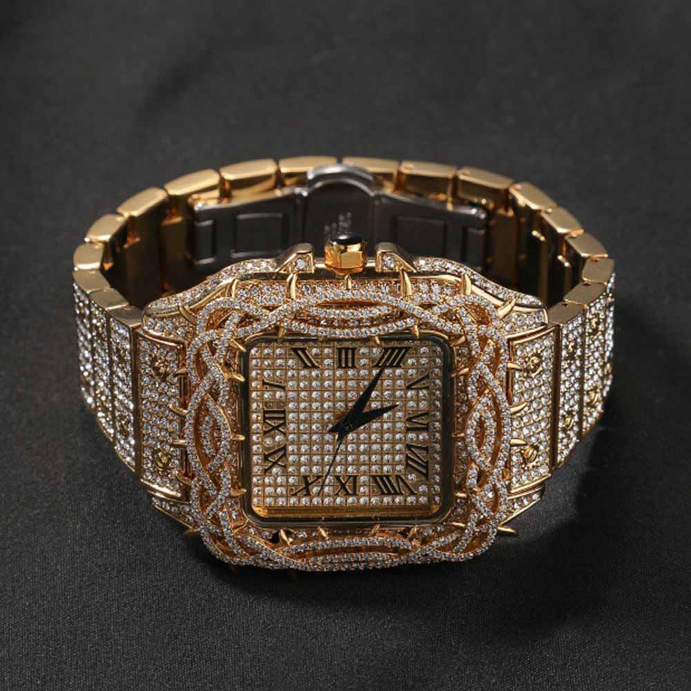 Iced out Watch モアサナイト Moissanite Thorn Iced out watch – ConcreteDrip