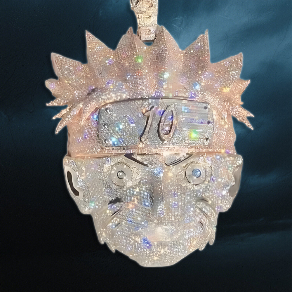 Iced out Moissanite Custom 3 inch 3D Pendant