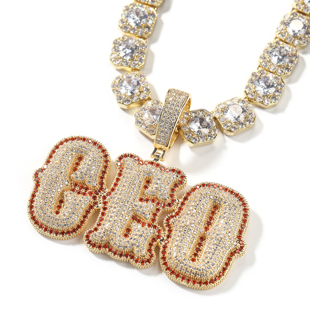Iced out  Moissanite Custom name chain