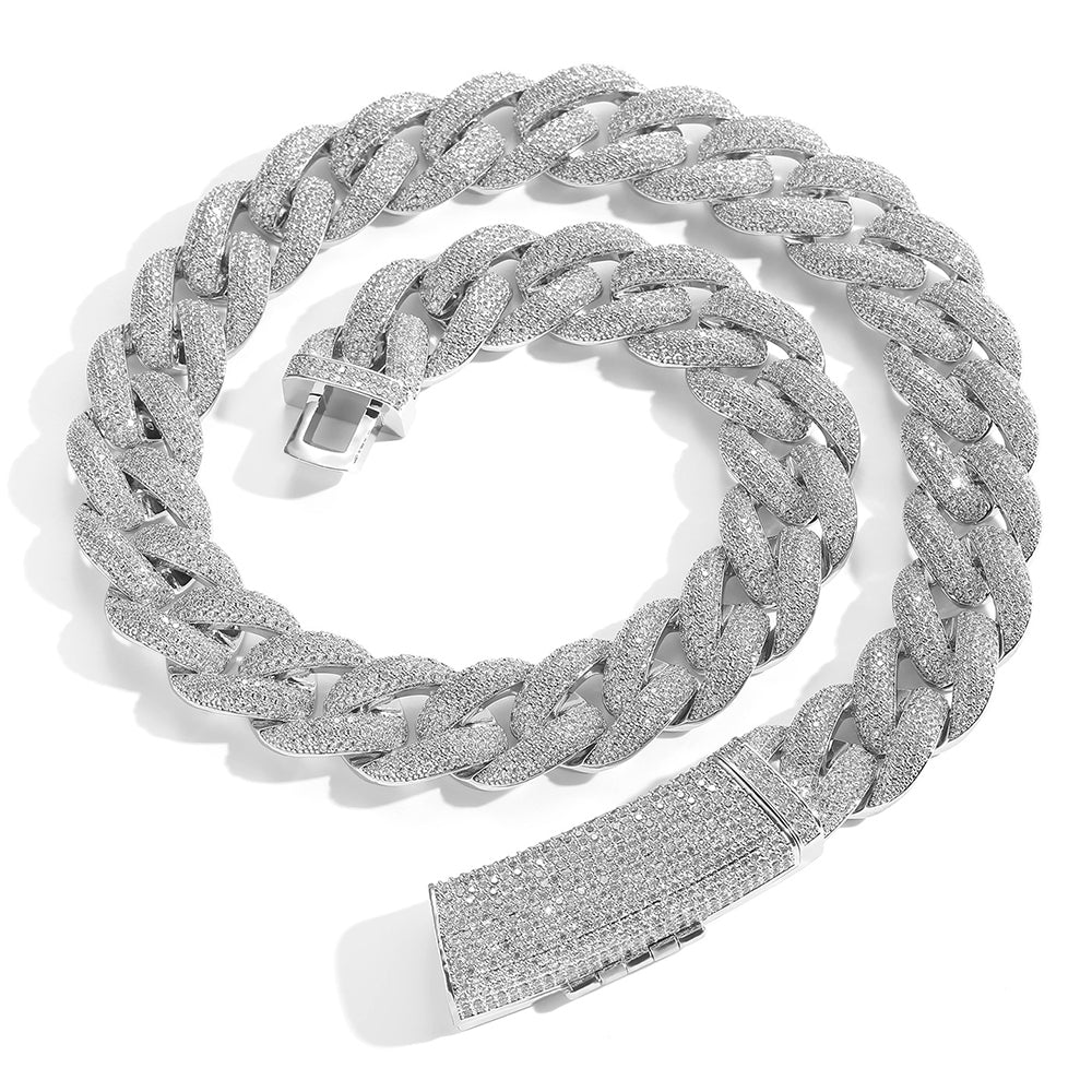 20mm Moissanite Iced Out Cuban Link Chain