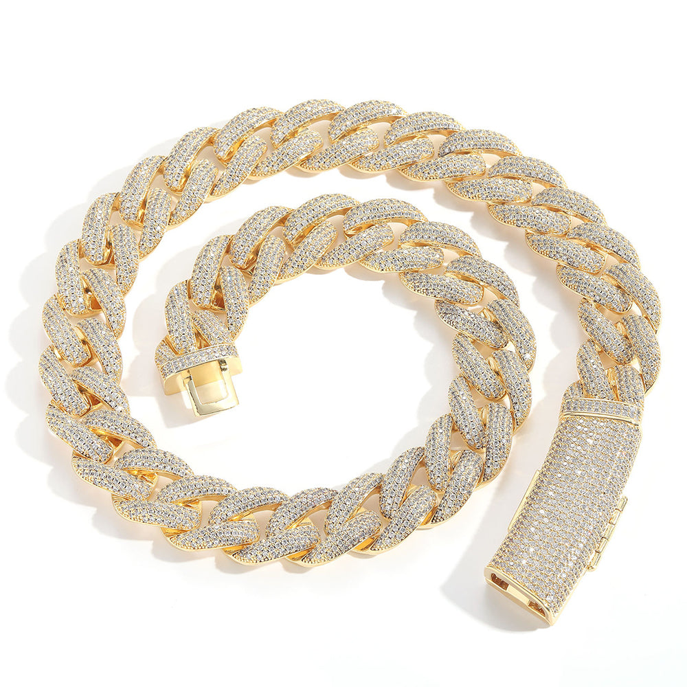 20mm Moissanite Iced Out Cuban Link Chain