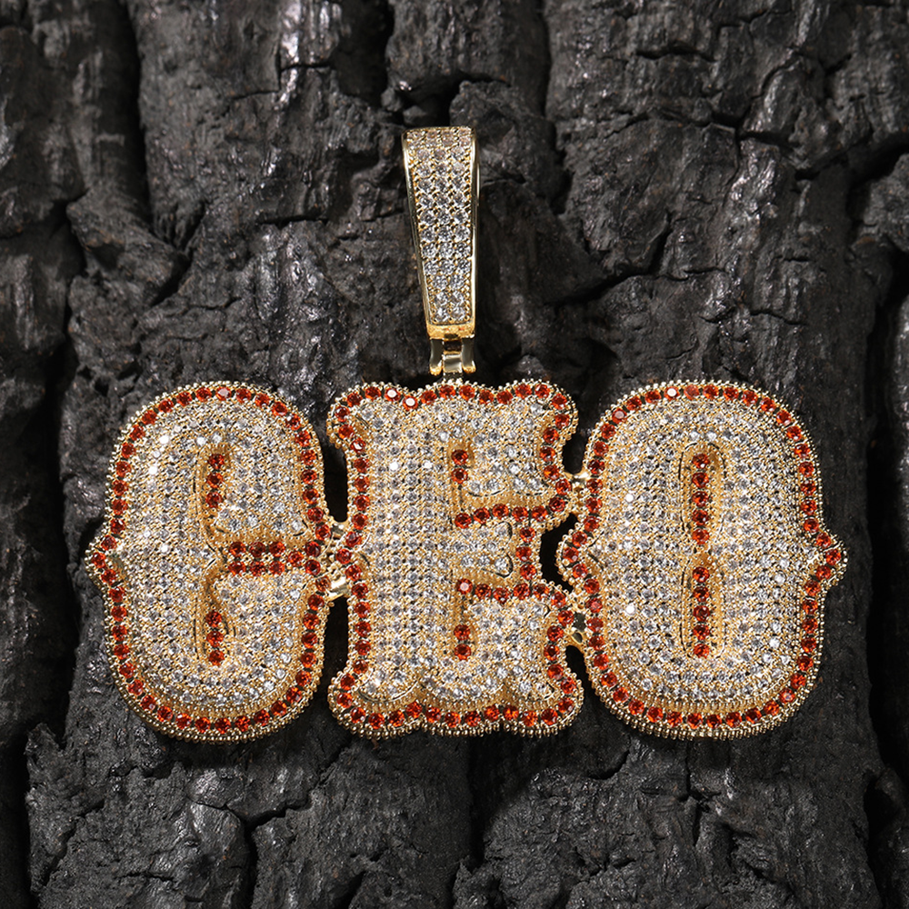 Iced out  Moissanite Custom name chain