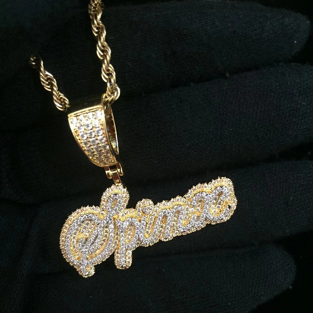Moissanite Custom name necklace