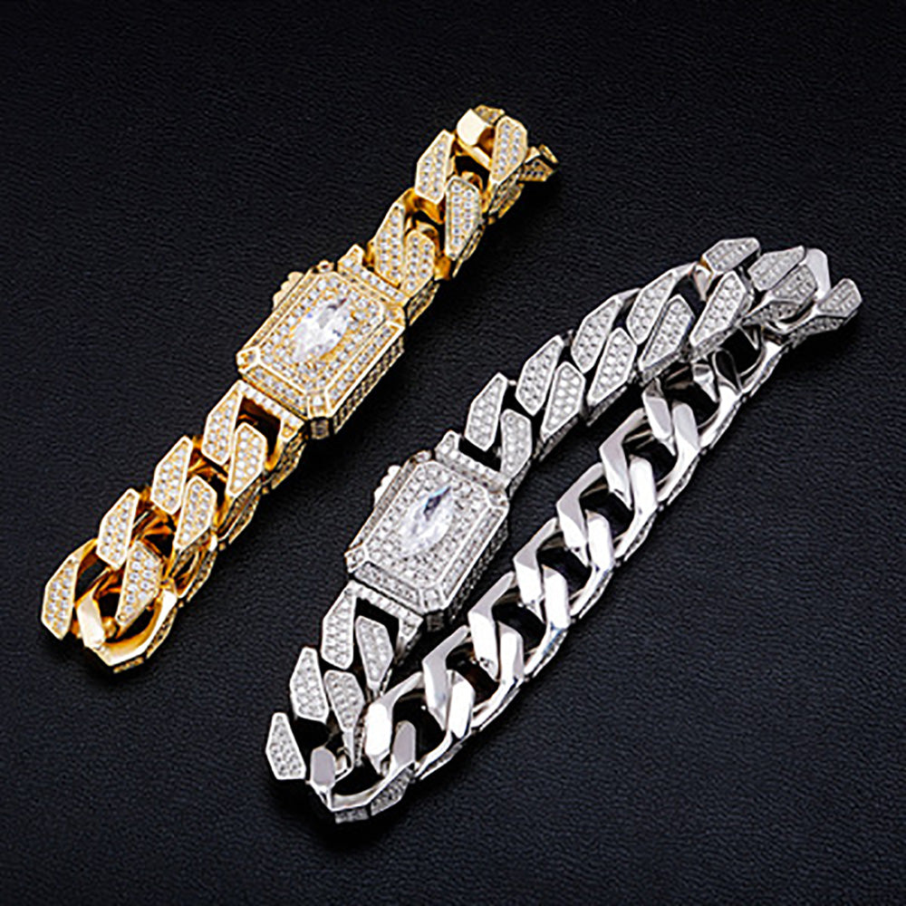 Moissanite 12mm Iced Out Cuban Link Chain