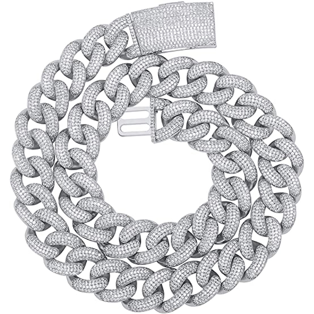 Moissanite Iced Out Miami Cuban Link Chain