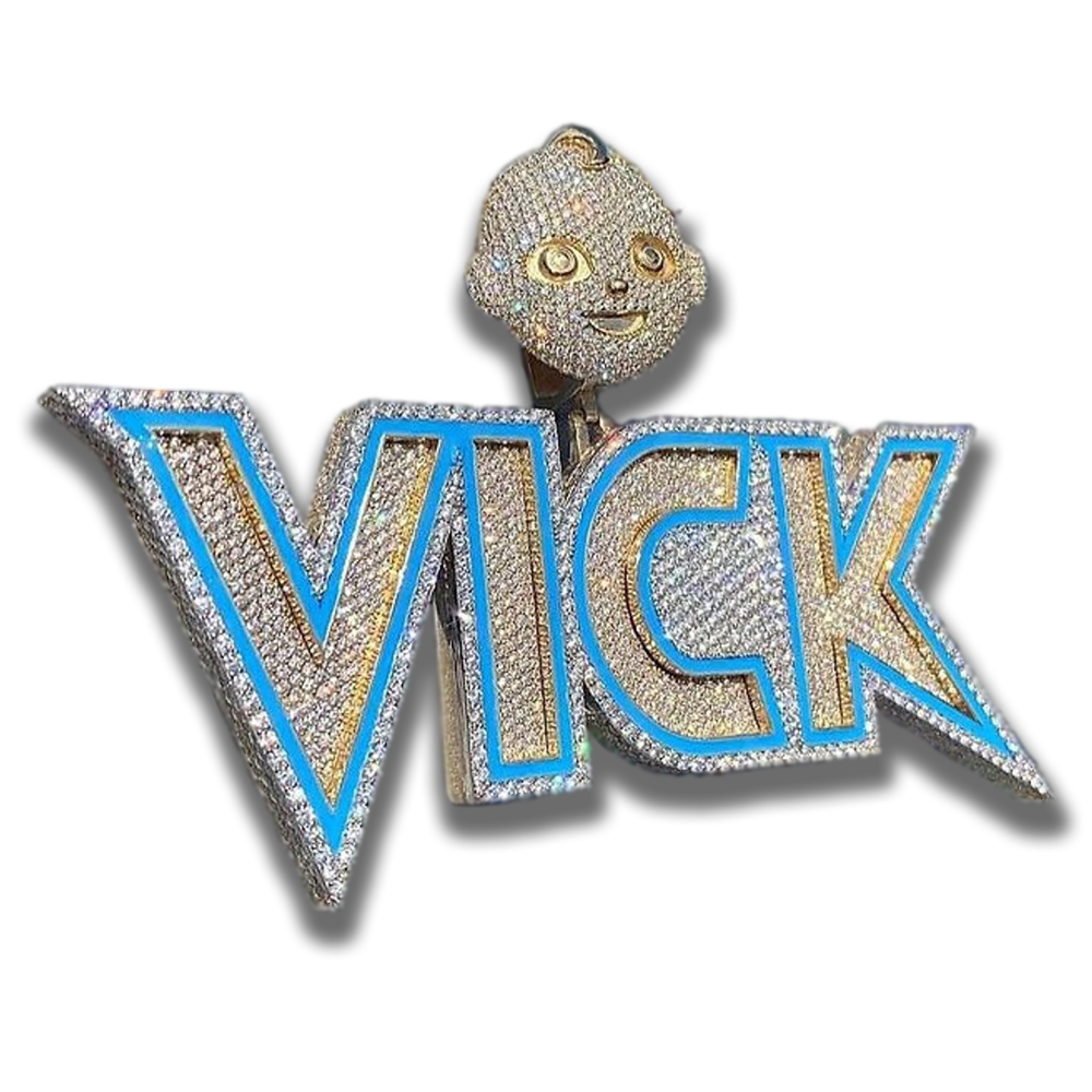 Moissanite Custom logo/name/letter pendant
