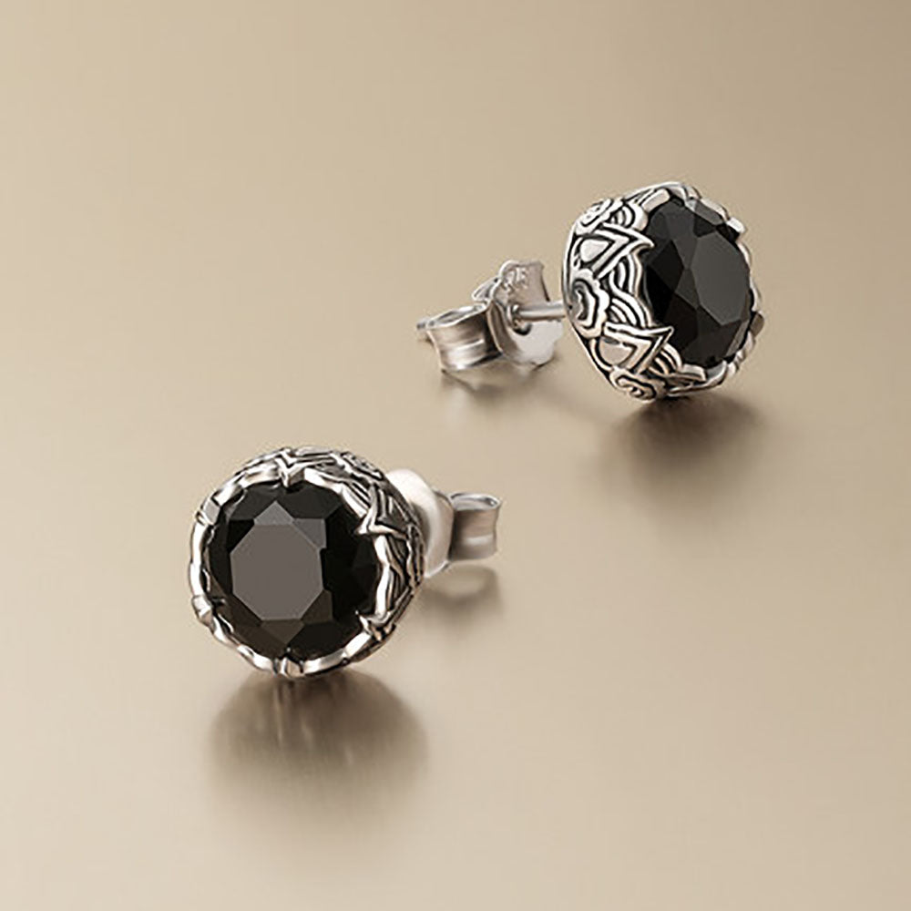 Sterling Silver Gemsstone Stud Earrings For Women